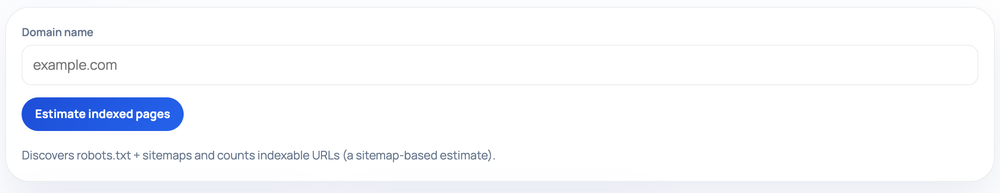 How to use the Indexability Checker — tool screenshot