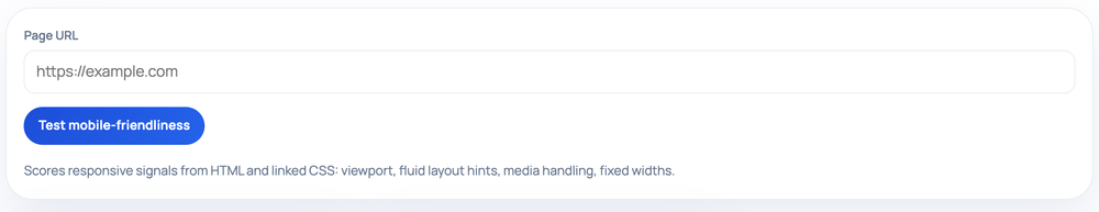 How to use the Mobile Friendly Test — tool screenshot