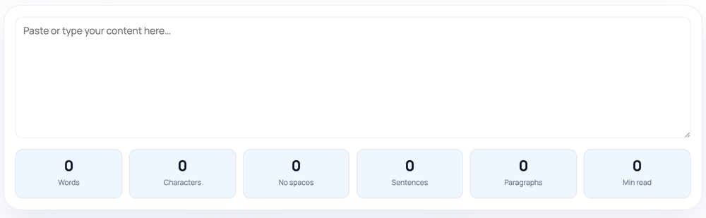 How to use the Word Counter — tool screenshot